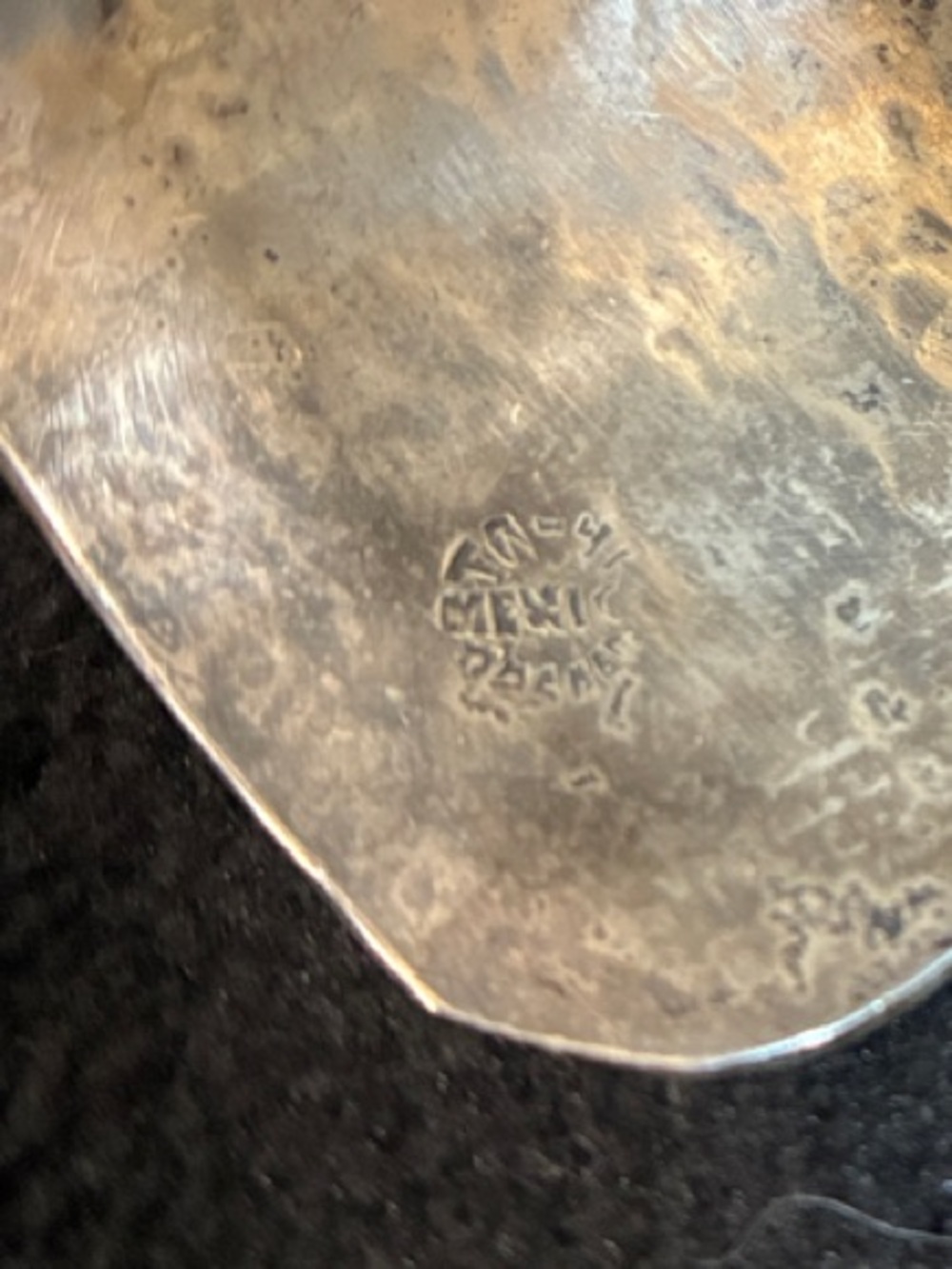 Taxco Hammered Silver Wide Cuff Bracelet - Picture 4 of 5